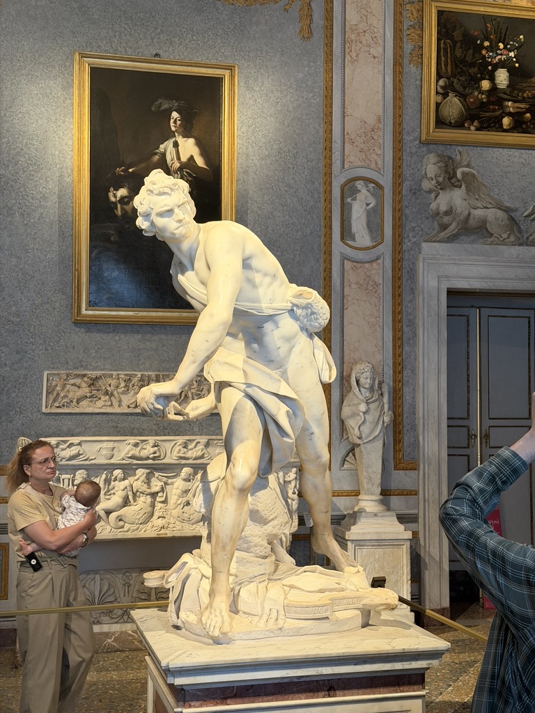 Bernini's David, the tension in the body captured in stone
