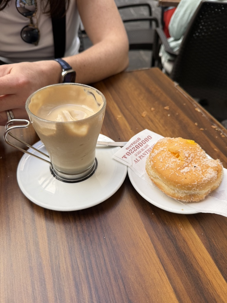 Morning coffee at Tazza d'Oro